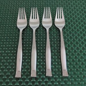 Dansk ELSINORE Salad Forks Lot Set of 4 Stainless Satin Flatware VTG Torun